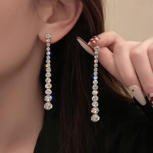 Rhinestone Long Earrings